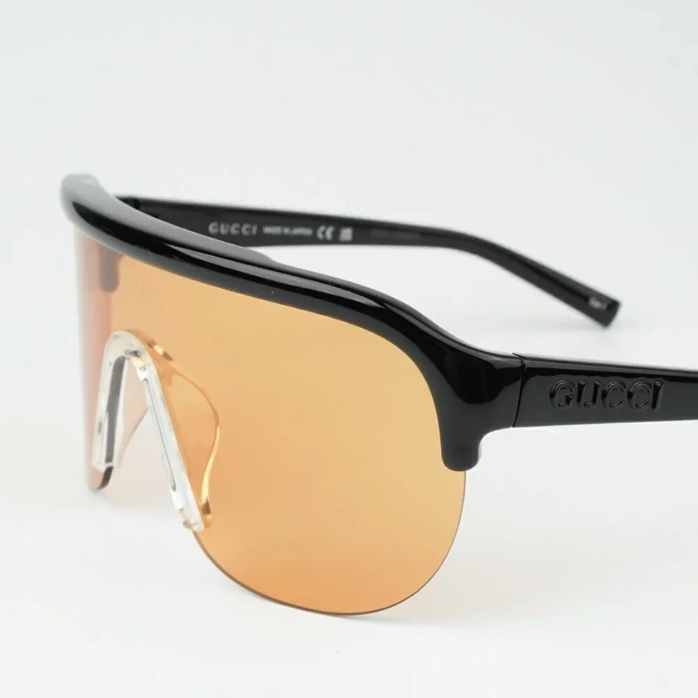 NEW Gucci GG1645S 005 Black Orange Unisex Mask Sunglasses GG 1645S